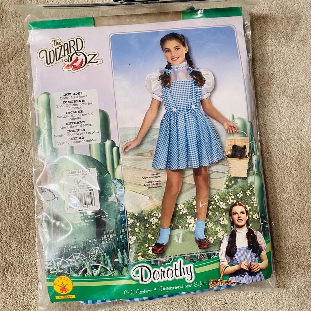 Kids Wizard of Oz Dorothy Costume - Small ( 3-4 years )
